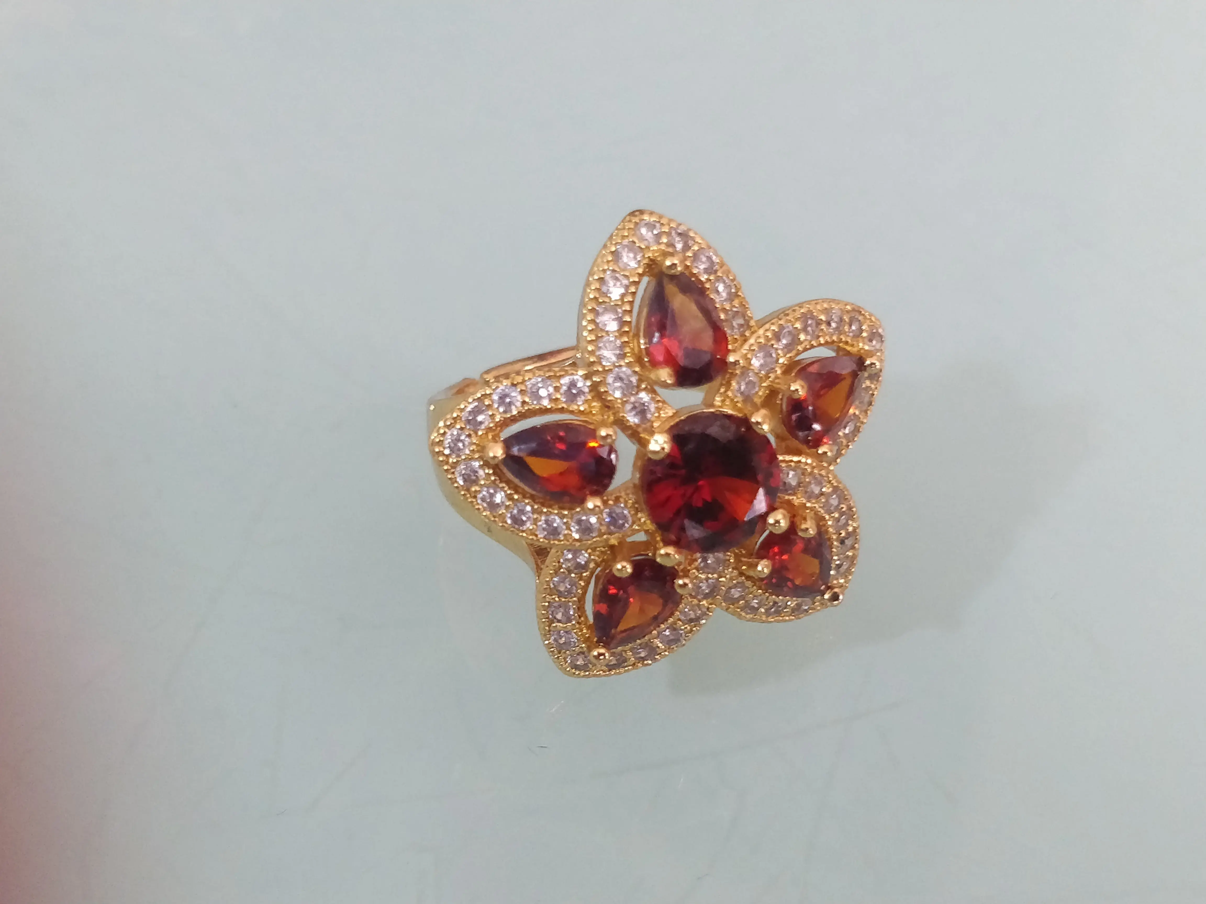 (Mode Stile) High Quality Adjustable Rings for Women, Multi Stone Ring, Elegant, All Seasons, All Ocassions
