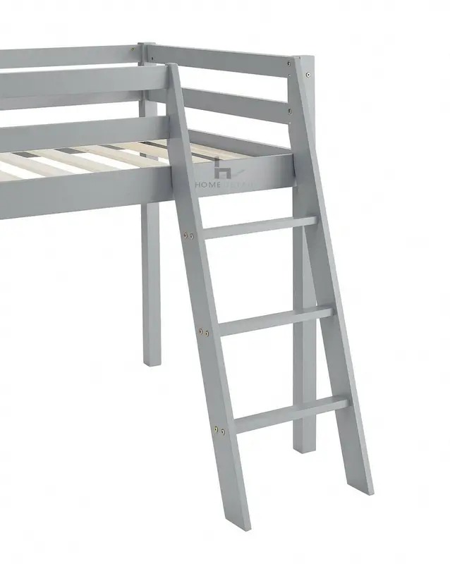 Newark Wooden Mid-sleeper Bunk Bed with Slide, Grey 2