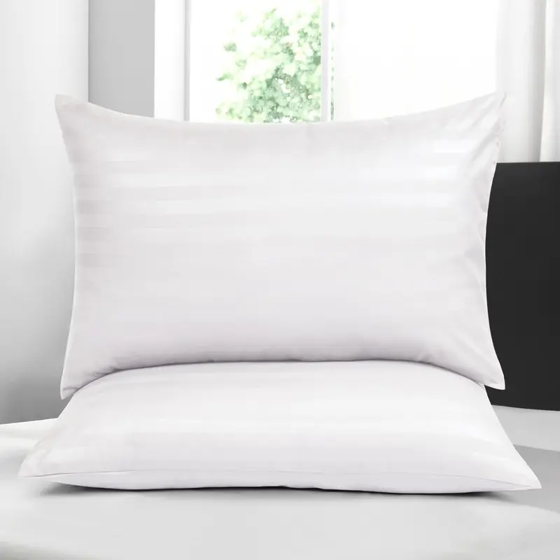 2 & 4 Counts Pillowcase for Hair and Skin, Pillowcase 2 Pack, 4 Pack, Pillow Cover with Envelope Closure, Soft Stripes, Gift for your loved ones 3
