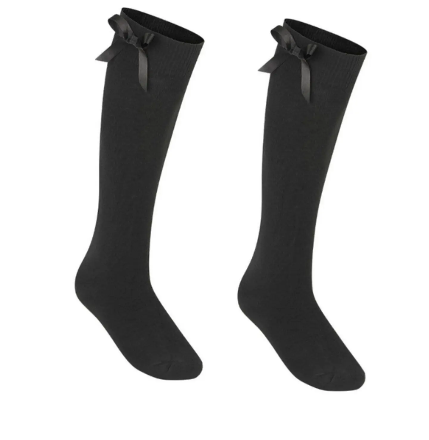3 Pairs Girls Knee High Socks With Bow