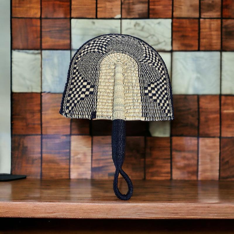 Handwoven elephant grass / straw fan 3