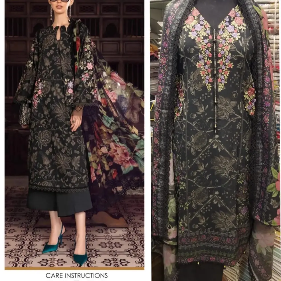 Maria b inspired 3 piece dhanak fabric winter stuff