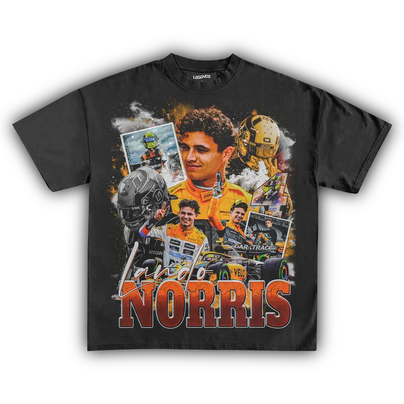 Lando Norris Formula 1 Vintage T-Shirt – F1 Racing Star Graphic Tee, Retro Motorsport Streetwear, Unisex Grand Prix Fan Apparel 1