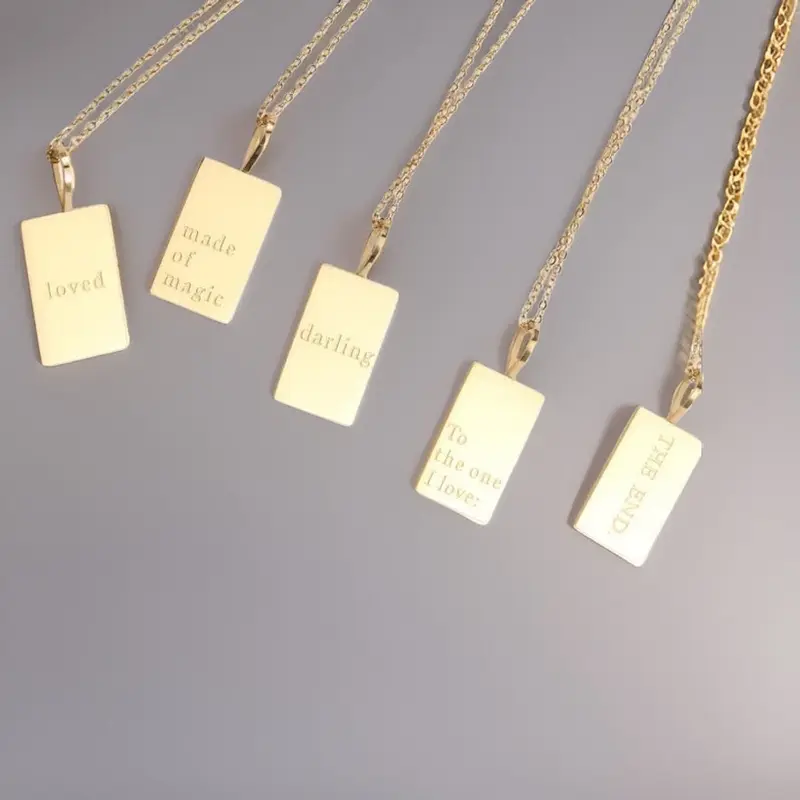 Demeter Feel Good Square Pendants / 18K Gold Plated 5