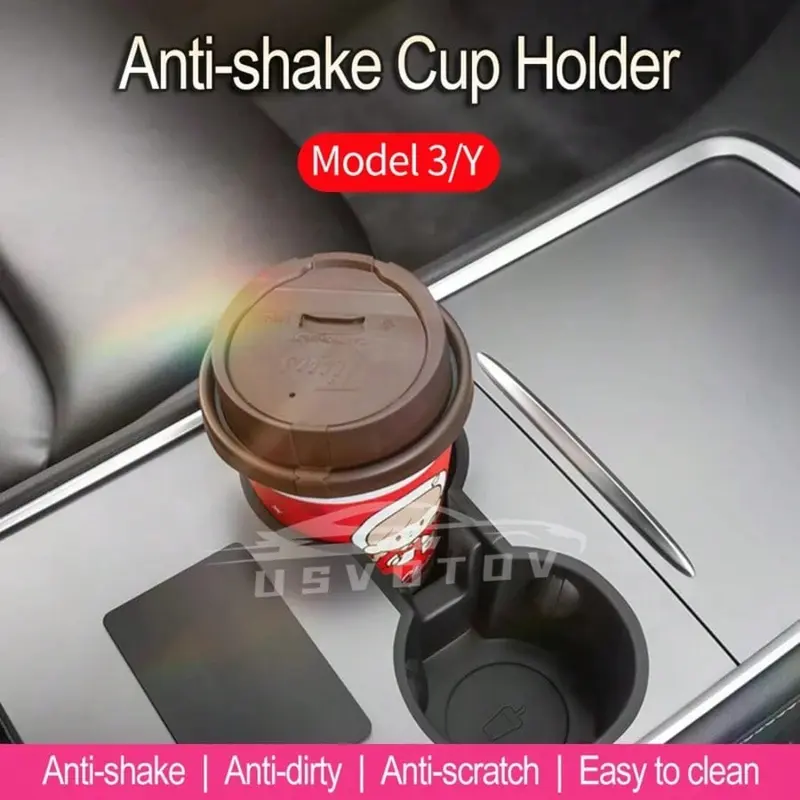 Cup Holder For Tesla Model Highland Center Console Storage Box Armrest Organiser Insert Phone Holder Accessories 2