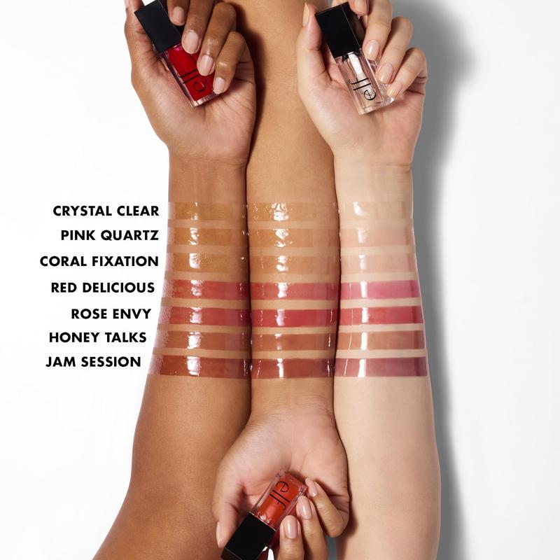 e.l.f. Cosmetics Glow Reviver Lip Oil, Nourishing Tinted Lip Oil For A High-Shine Finish, Infused With Jojoba Oil, Vegan & Cruelty-Free, Pink Quartz Gloss Lipgloss Lipstick Makeup Applicator Apricot Avocado Pomegranate Glossy Cosmetic Lip Care Scented 2