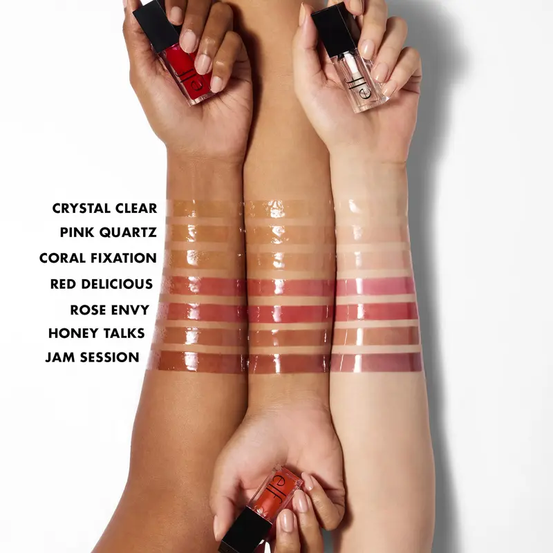 e.l.f. Cosmetics Glow Reviver Lip Oil, Nourishing Tinted Lip Oil For A High-Shine Finish, Infused With Jojoba Oil, Vegan & Cruelty-Free, Pink Quartz Gloss Lipgloss Lipstick Makeup Applicator Apricot Avocado Pomegranate Glossy Cosmetic Lip Care Scented 2
