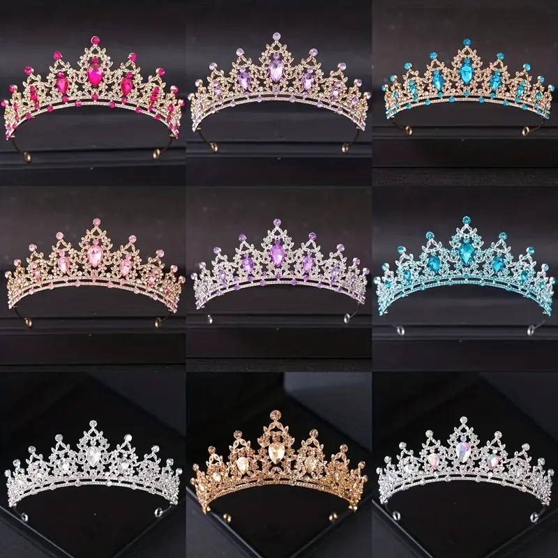 Crystal Bridal Tiara Silver Wedding Crown Diadem Headpiece Hair Jewelry 0