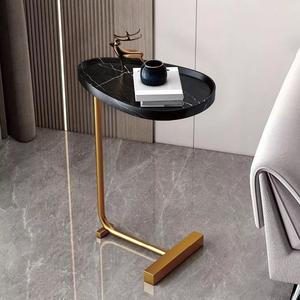C-Shaped Side Table for Sofa Coffee End Tables Living Room Bedside Tables UK Fully Assembled Modern Design with Storage Space Durable MDF Chipboard