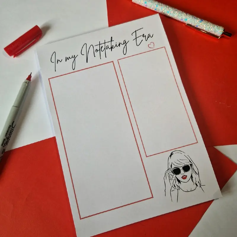 Taylor Swift Notepad A5 ~ Era ~ TS Gift ~ To-Do List Memopad ~ A Lot Going On At The Moment ~Blank Space Stationary ~ Birthday Present ~ Swiftie ~ Notebook 5