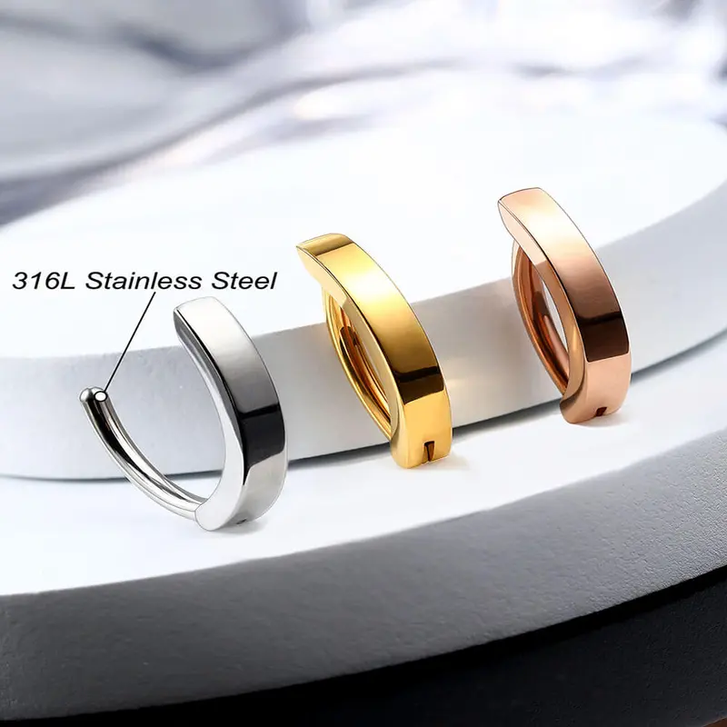14G Clicker Belly Piercing Hoop Curved Belly Ring 6