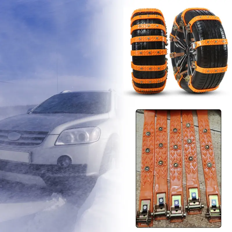 8X Snow Tire Chain for Car Truck SUV Anti-Skid Winter Emergency Muddy Driving 8