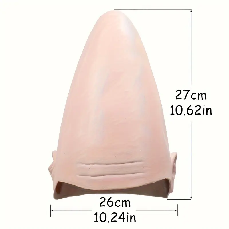 1pc Latex Alien Skull Egg Head Hat for Men & Women, Halloween Costume, Cosplay Wig, Bald Head Cap 4
