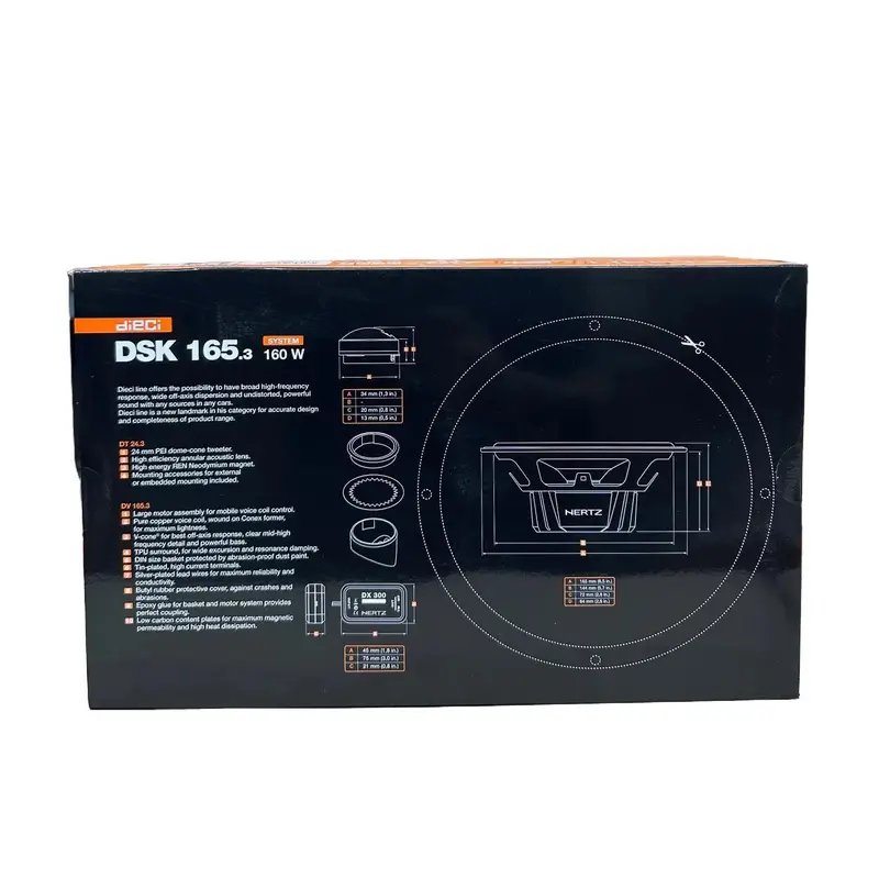 Hertz DSK165.3 16.5cm (6.5 inch) 2-Way Component Speakers for Car/Van, 280W, Sold as Pairs 1