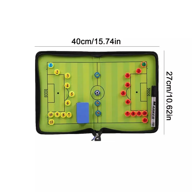 Magnetic Football Tactics Board Coaching Tactic Training Board Book Folder A3 8