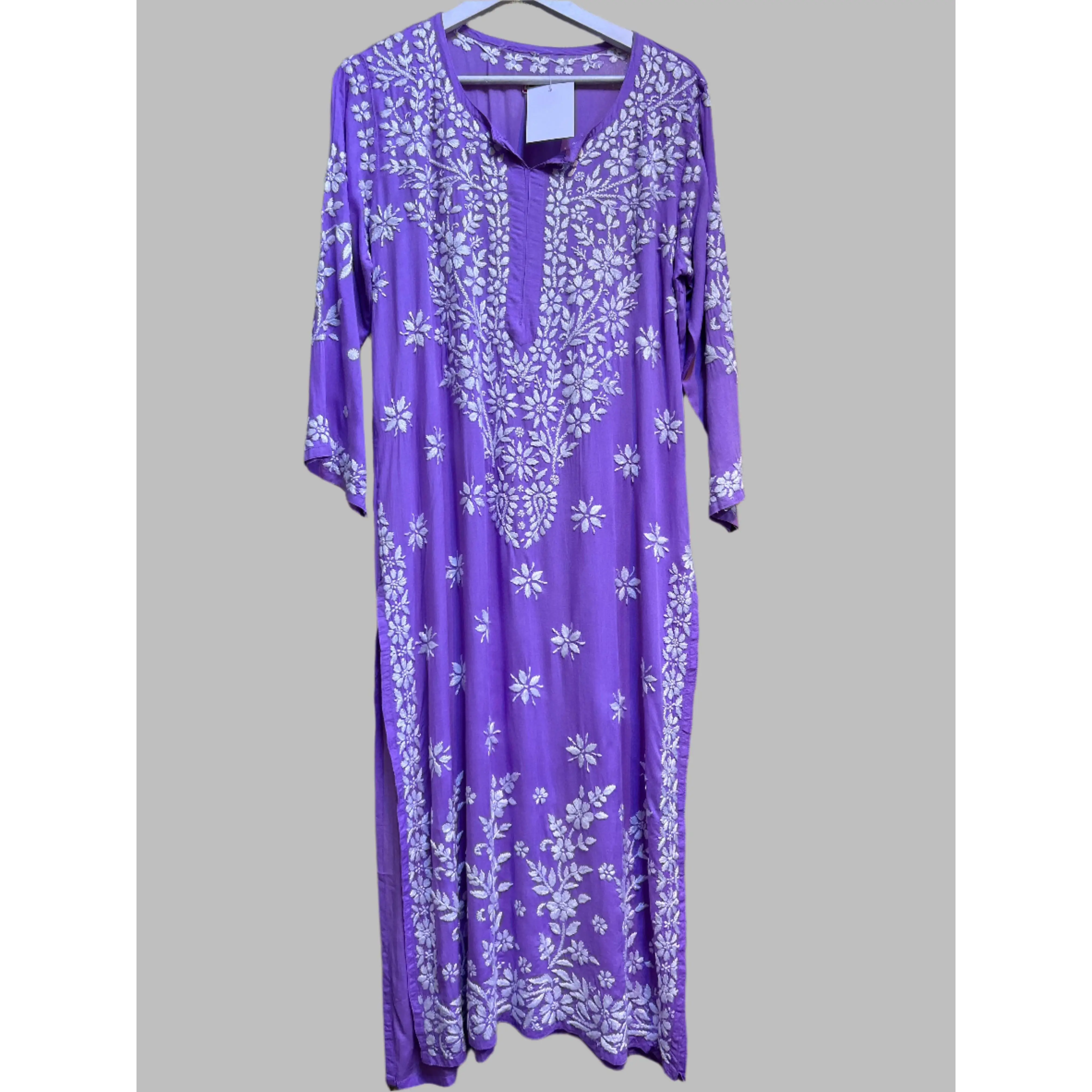 Multi-Size Floral Chikankari Kurti Top | Indian Shirt for Women | Famazacouture