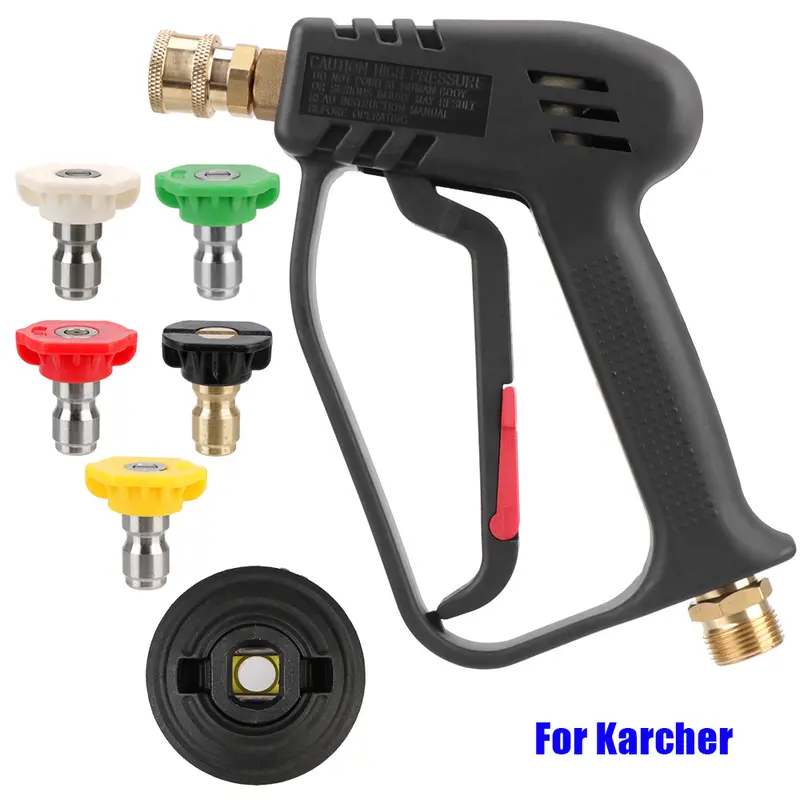 For Karcher/Nilfisk for Car Cleaning with 5 Quick Connect Cleaning Water Gun High Pressure Color Nozzle Kit 4000PSI 8