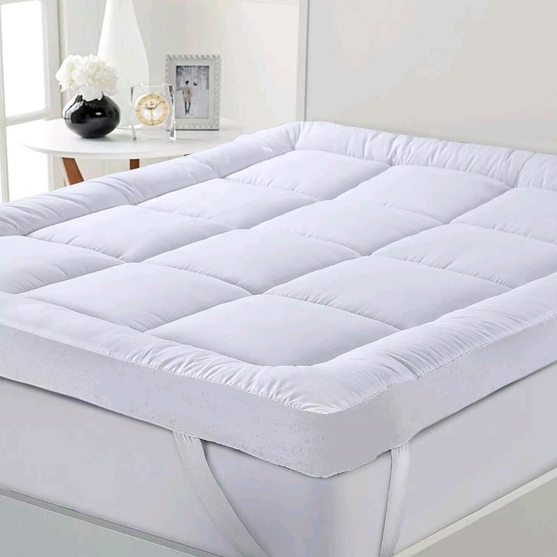 Hotel Quality Mattress Topper 10cm Deep Extra Thick Luxury - Cooling & Anti-Allergy, Elasticated Corner Straps, Single Double King Super King Sizes 1