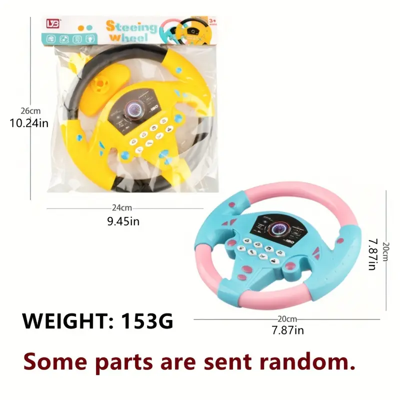 Suction Cup Educational Steering Wheel Toy, Simulation Car Driving Game With Car Sound Effects, Play House Role Toys Gift halloween christmas gift 4