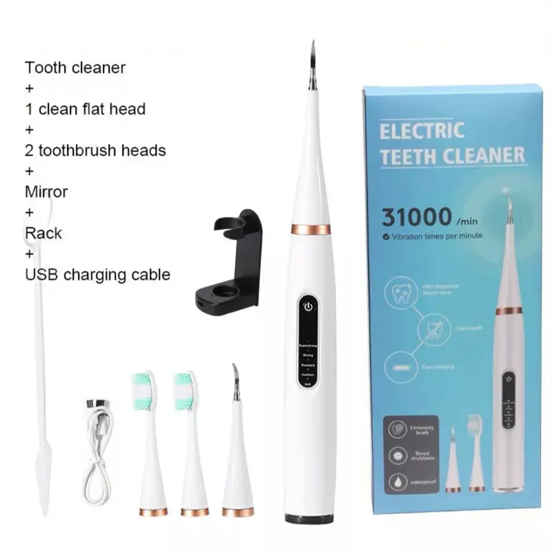 Electric Ultrasonic Tooth Cleaner Kit Dental Scaler Stain Remover Teeth Cleaning Oral 0