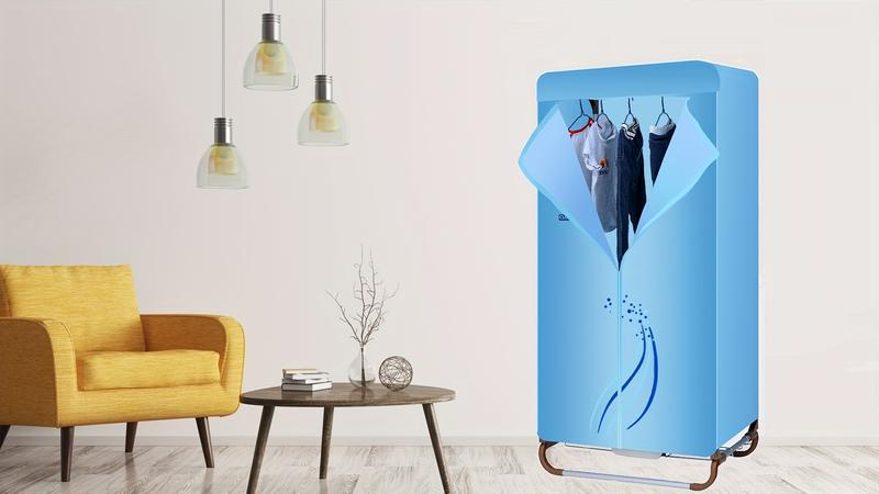 Product Introduction of Concise Home Installation-free Folding Hanging Clothes Dryer With Remote Controller Aluminum Alloy Tubes 15KG Easy Storage Electric Drying Clothes Quickly Suitcase With Timer Portable Simple Wardrobe With Heater For Winter Cold Rainy Days 28