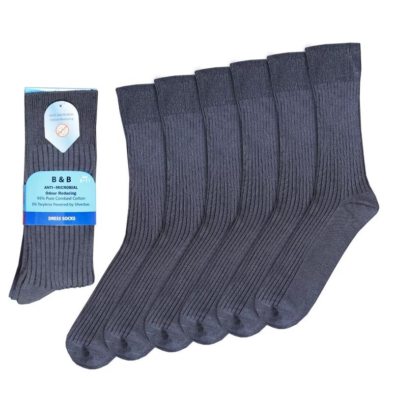 Mens Non Elastic Diabetic Socks Loose Soft Grip Top Adults UK 6-8, 8-11 Sizes Cotton Menswear Dress Polyester 2