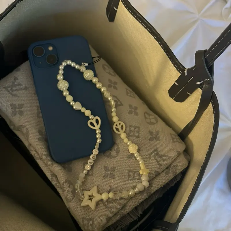 Long Phone Charm - White 1