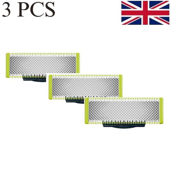 3Pcs Men Shaver Razor Heads Replacement Philips OneBlade Razor  – QP2520/QP2523/QP2530 1
