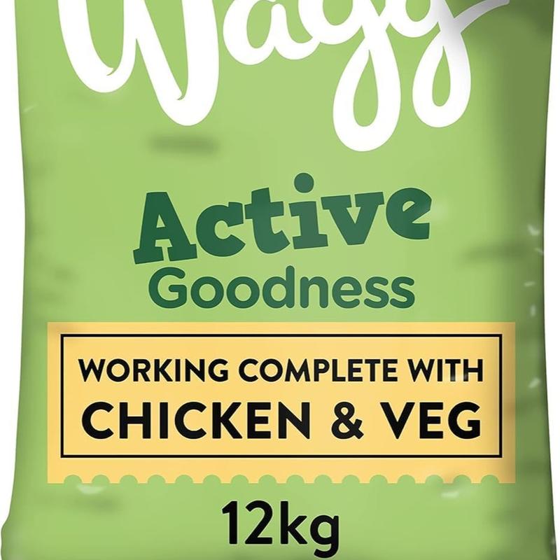 Best  Active Goodness Complete Dry Adult Dog Food Beef & Veg 12kg - For All Active Working Dog Breeds 0