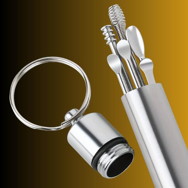 Product Introduction of Portable Stainless Steel Ear Wax Removal Kit, Reusable Ear Cleaning Spoons, Ear Picking Tool cleaner 15