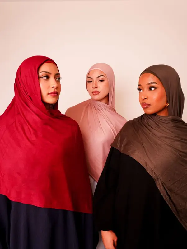 2 For £12 Turkey Premium Double-Stitched Stretchy Jersey Hijab 0
