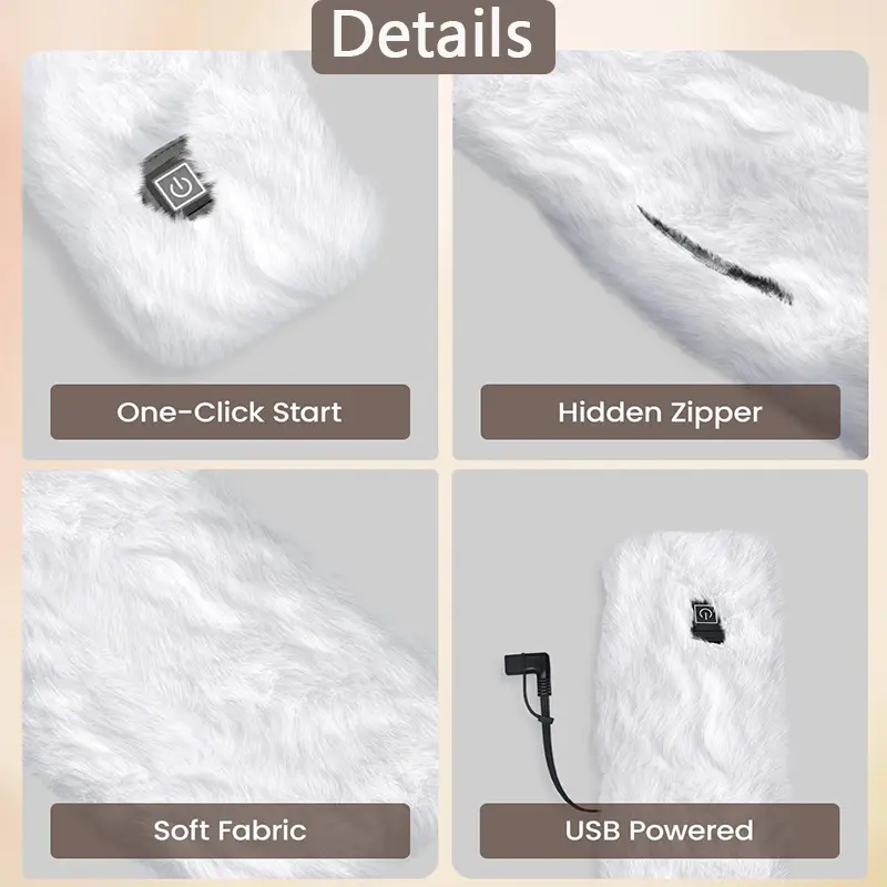 【Gift Packaging】Heated Scarf for Women Men, Rechargeable Intelligent Electric Heating Scarf with Power Bank, 3 Temperature Levels for Winter Skin-friendly and Warm material Easy to Clean 5