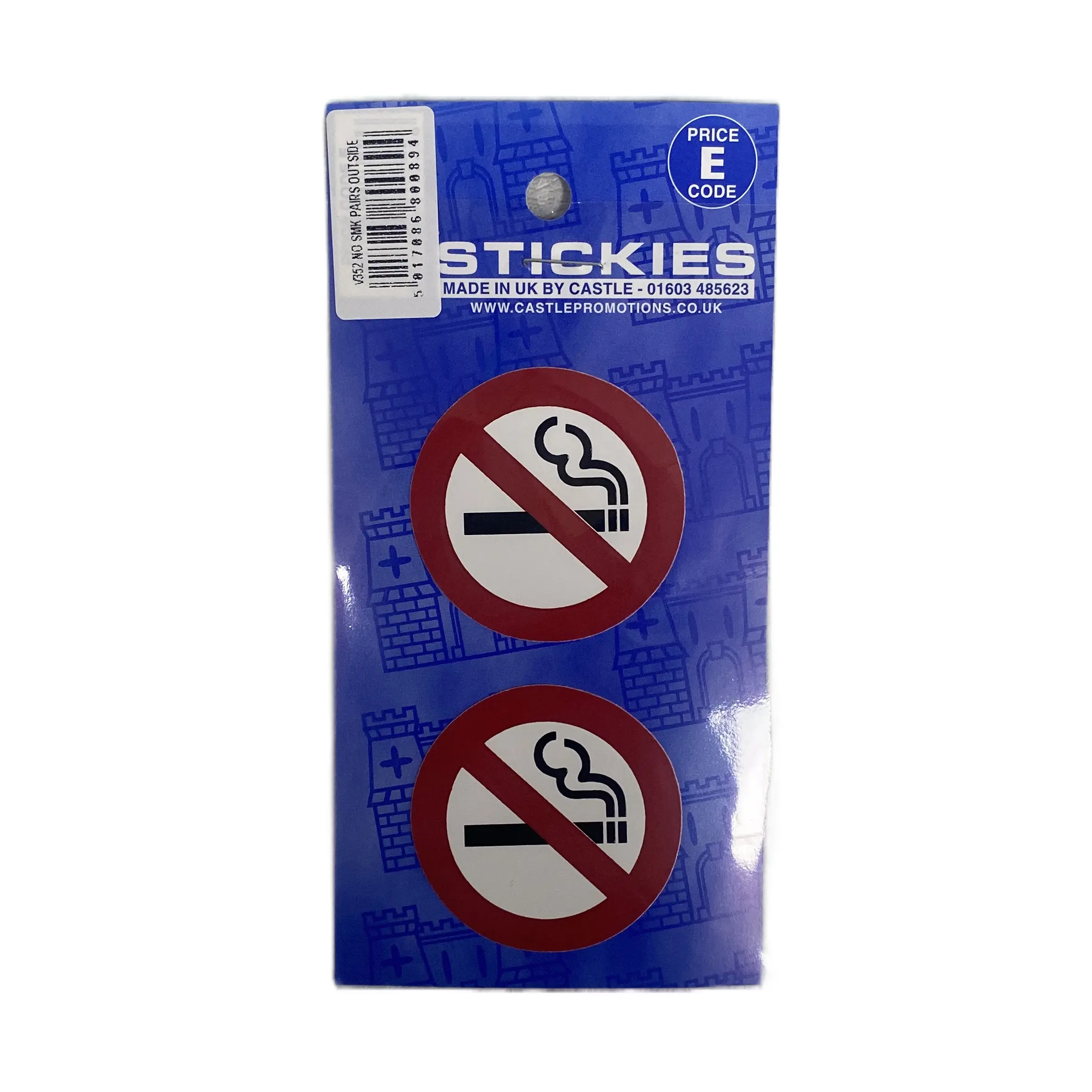 Indoor Vinyl Sticker - No Smoking Circle Pair Decor