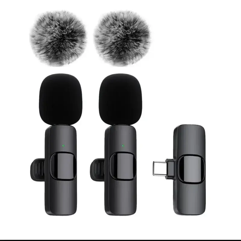 NEW Wireless Lavalier Microphone Audio Video Recording Mini Mic For iPhone and  Android Type C Laptop Live Gaming Mobile Phone Microphone Smartphone 0