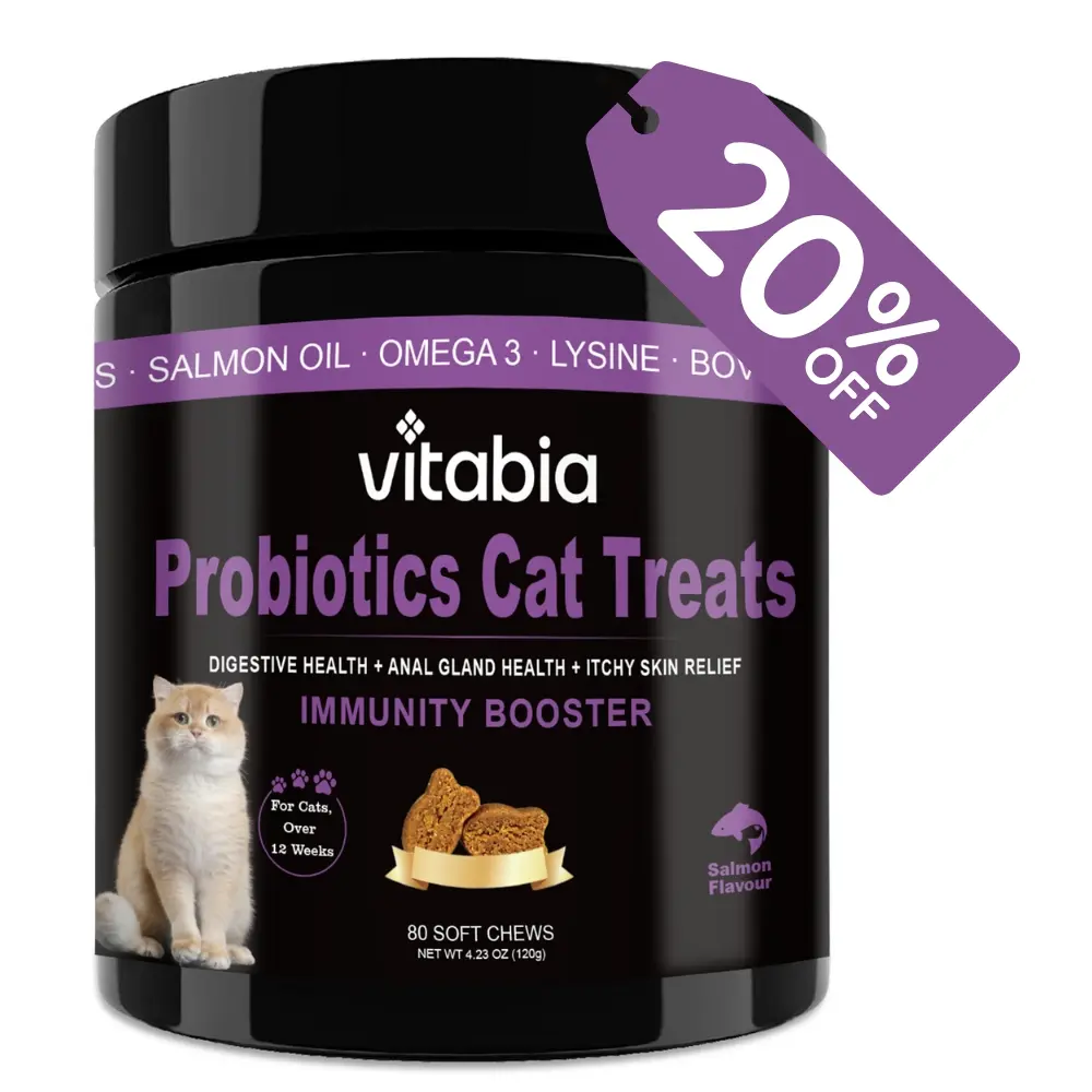 80 Probiotics For Cats | Cat Treats For Itchy Dry Skin, Allergies and Flea Treatment dog supplements