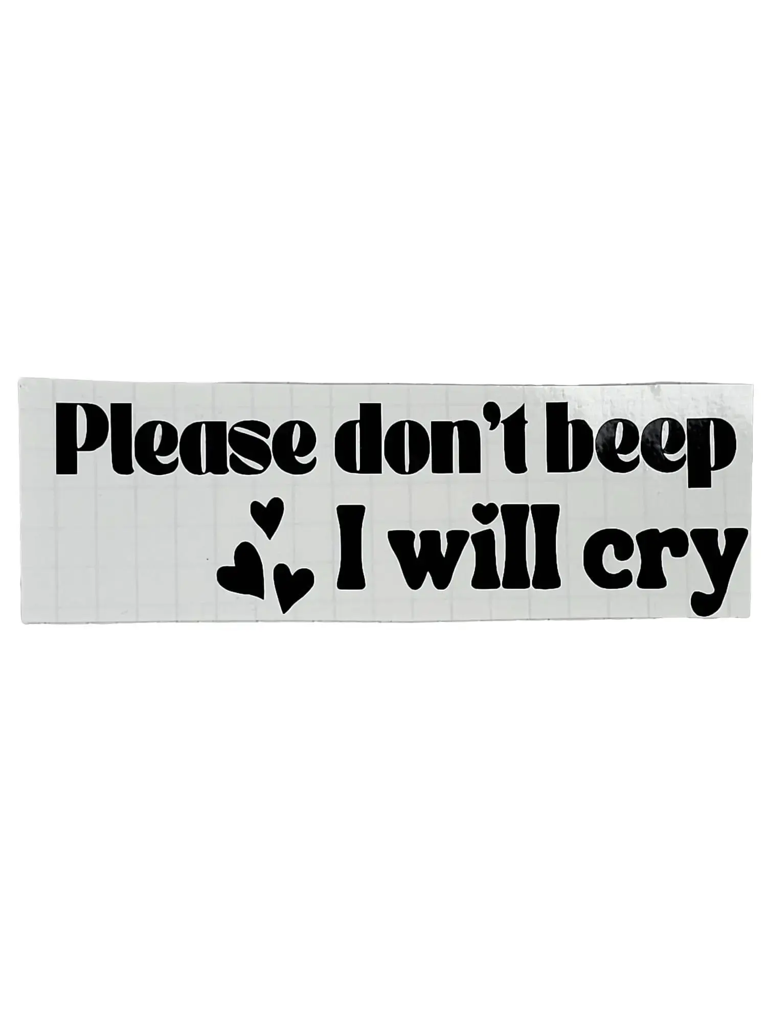 Please Don't Beep I will Cry (Hearts) | Car Sticker | Vinylar