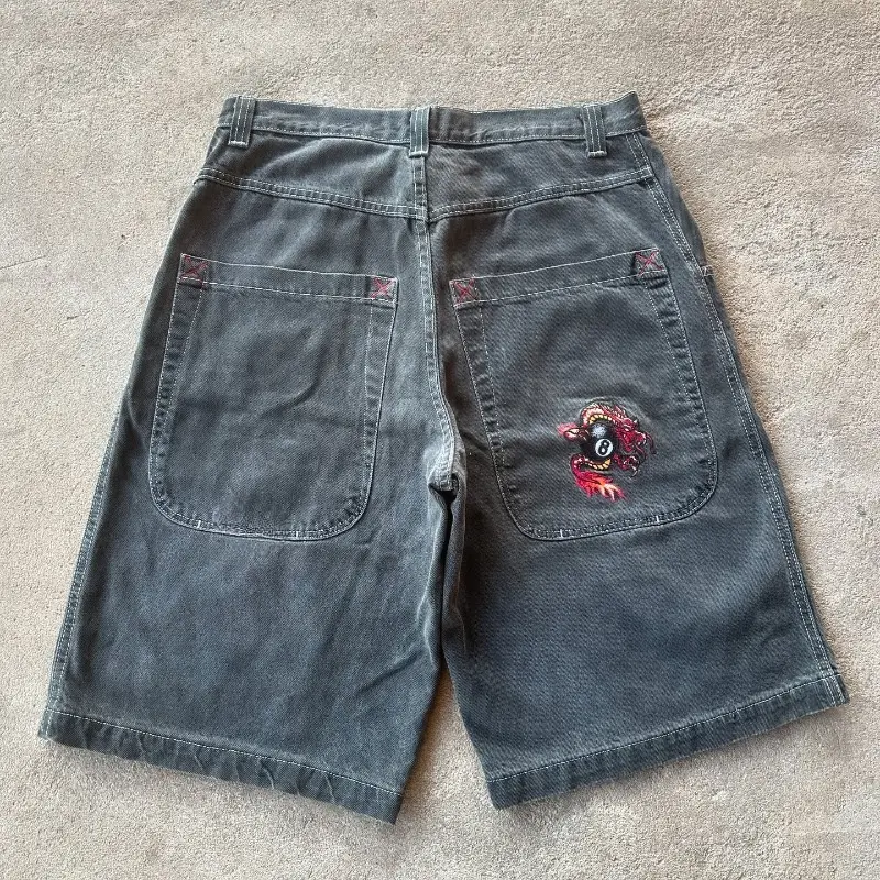 Y2K Baggy Shorts vintage American Streetwear printing Denim Shorts 2000s Hip Hop Men Women Casual Basketball Shorts Streetwear 3