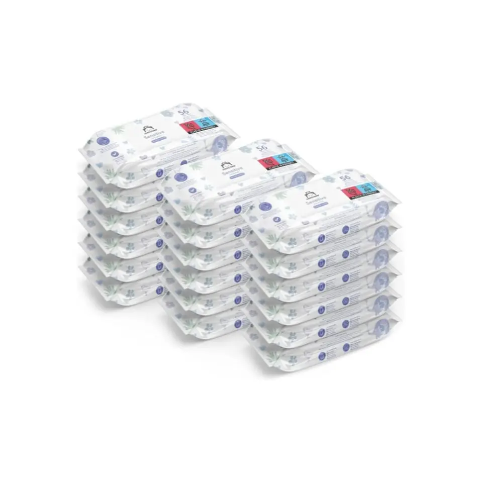 Mama Bear Sensitive Unscented Baby Wipes, 1008 Count (18 Packs of 56)
