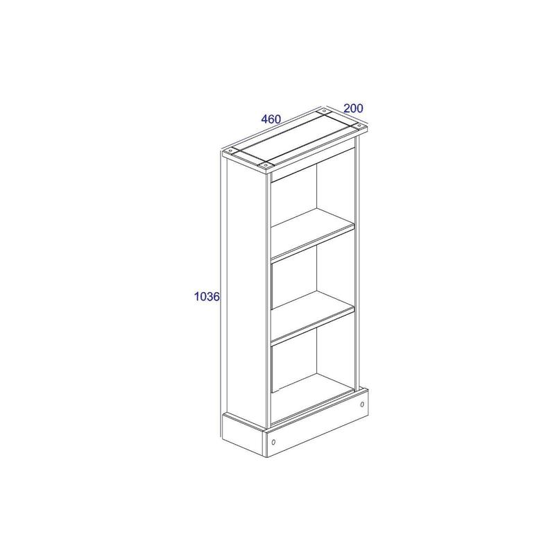 Dark Wood Finish Bookcase with Adjustable Shelves - 3 Colours Available 6