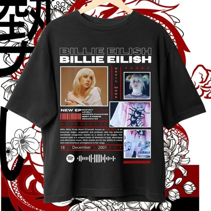 Billie Eilish Vintage Des Année 90s T-shirt