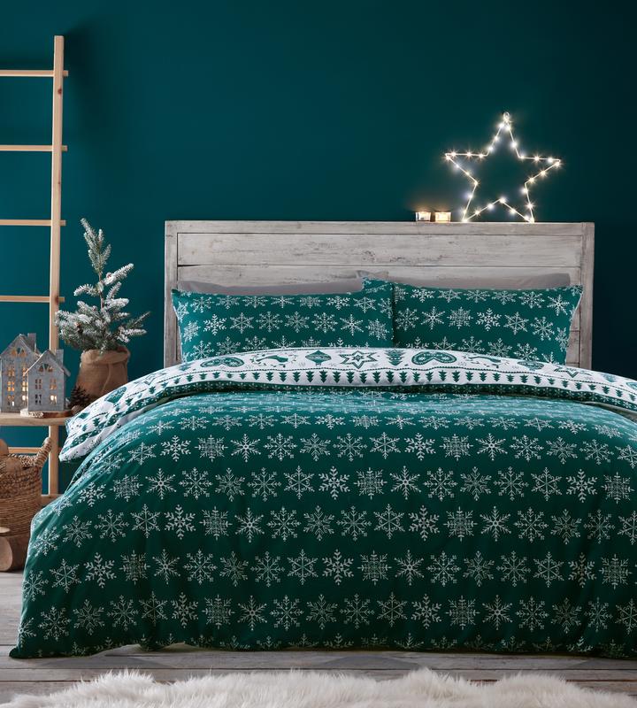 Noel Duvet Cover Set Christmas Bedding Festive Xmas Decor 4