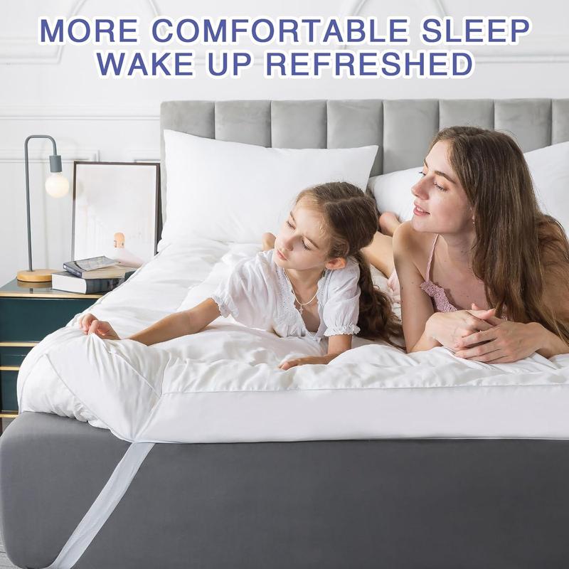 Best Hotel Quality Mattress Topper 10cm / 4 Inches Extra Thick Deep Toppers Single Double King Super King size Comfy Bed Pad 7