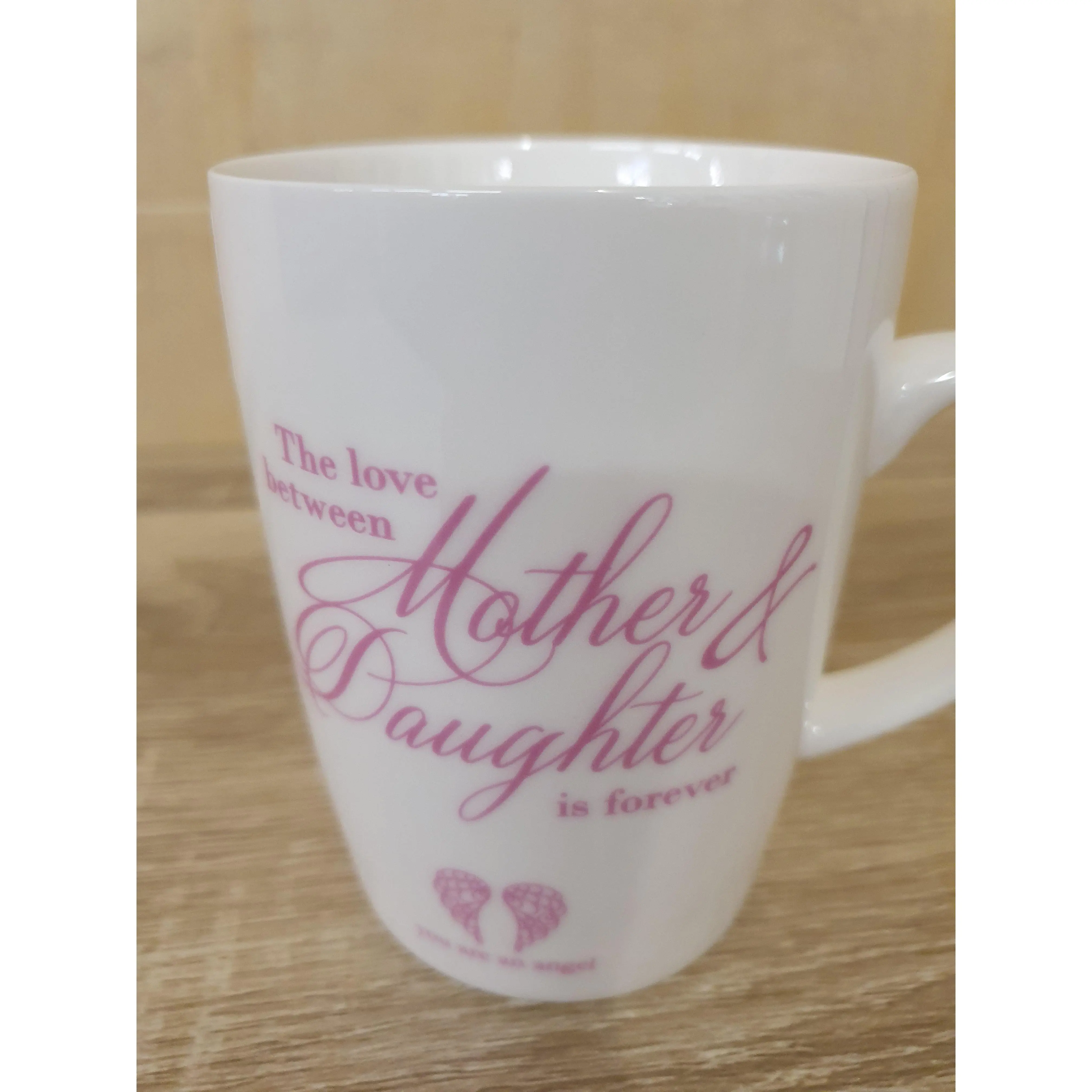 Single Pink/White "The love between mother and daughter is forever" Mug - BB170224-12