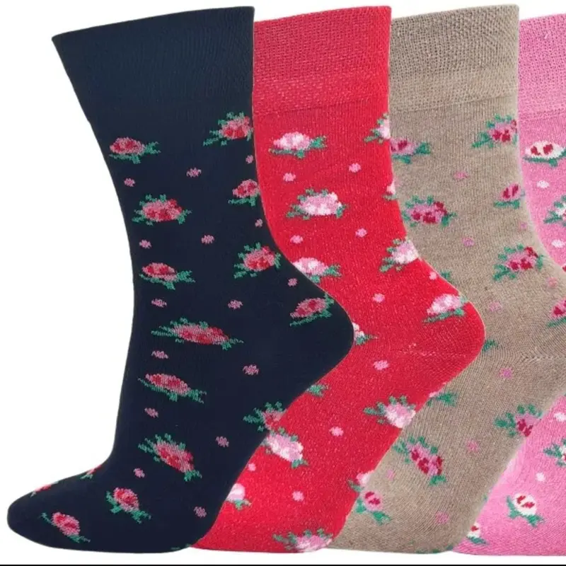 Premium Women's Diabetic Socks - Soft and Breathable Fabric - 12 Pairs - Comfort Comfortable Womenswear Essential Fit Outfit Style Geometric 4
