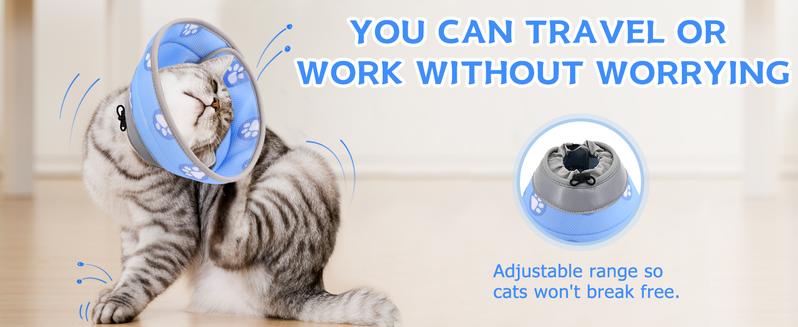 Product Introduction of Cat Cone Collar Soft to Stop Licking After Surgery, Adjustable Soft Cat Recovery Collar for Small Dogs, Puppies and Kittens 14
