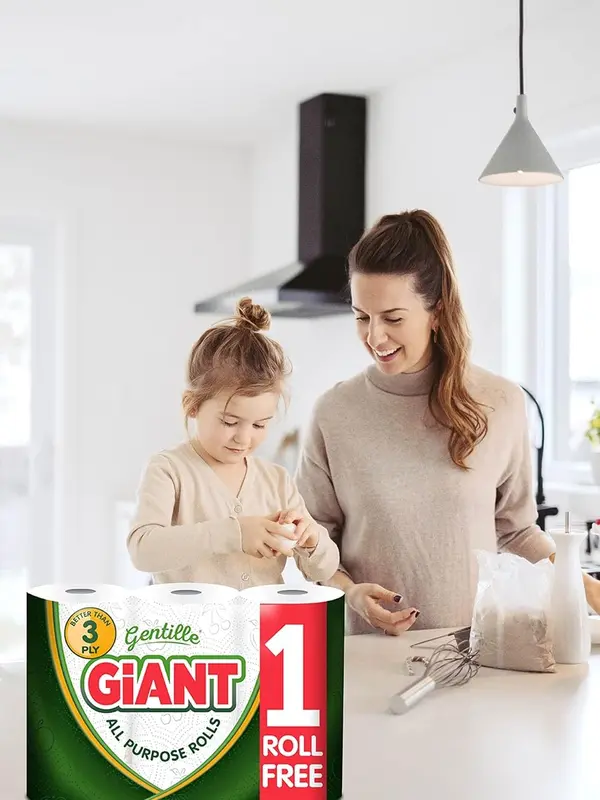 3 Ply Thickness Paper Towel | Extra Strong, Absorbent, Tough, Durable Kitchen Roll | Multipurpose Bulk Pack (18) 4