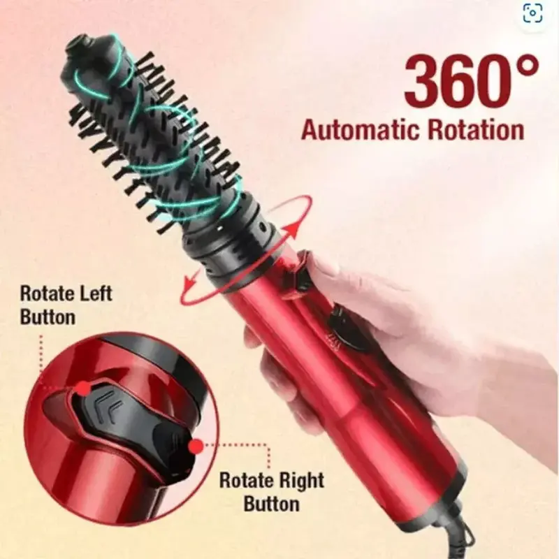 3 in1 Hot Air Styler and Rotating Hair Dryer Hair Straightener Curler Brush Comb Adjustable Daily Comfort 1