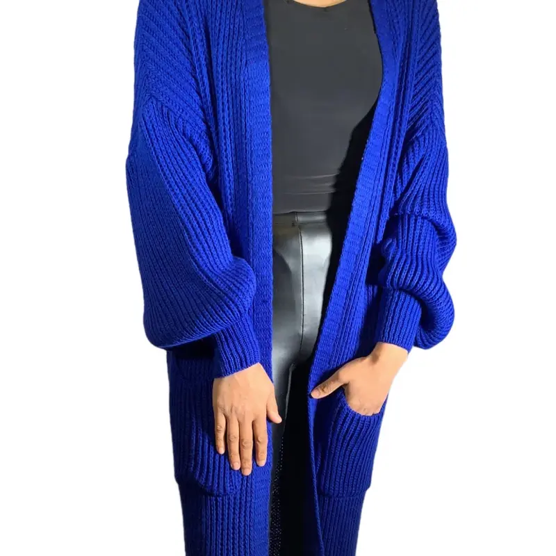 Balloon sleeve maxi cardigan 0