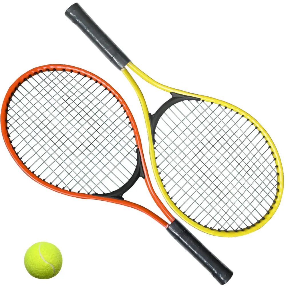 Unibos | Children Kids’ Metal Beginner Junior Tennis Set 2 Racket Racquets & 1 Ball Outdoor Toy Play Game Set With Carry Bag