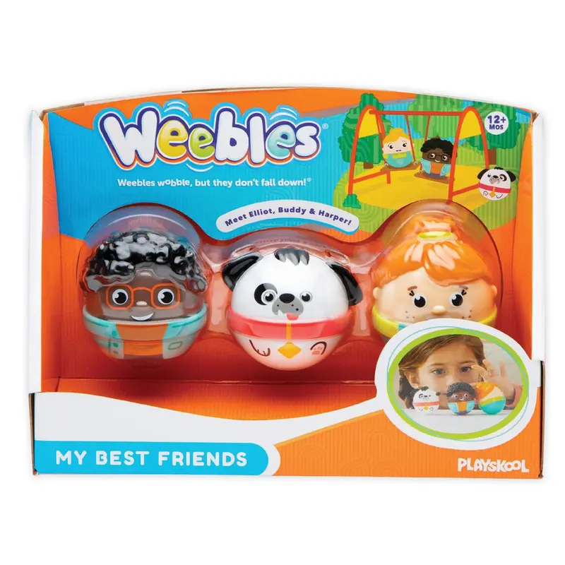 Playskool Weebles My Best Friends - Weeble Wobble Preschool Toy for Toddlers 0